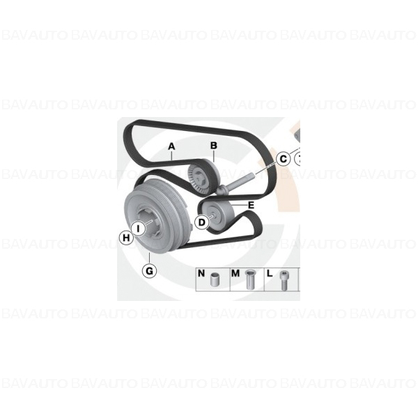 Set, belts for water pump, alternator VALUE LINE - BMW | BavAUTO