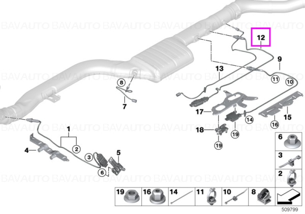 Senzor NOx (L=900mm) - BMW Seria 2 U06, Seria 3 G20 G21, Seria 8