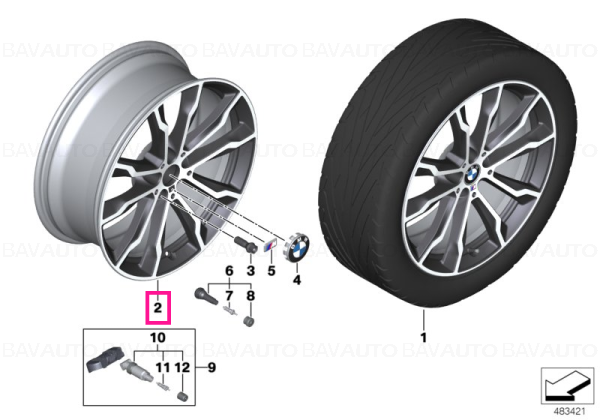 Janta aliaj usor - M Performance Double-Spoke 699M - Bicolor