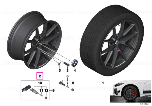 Janta aliaj usor - M Performance Y-Spoke 898M - Gri (Frozen