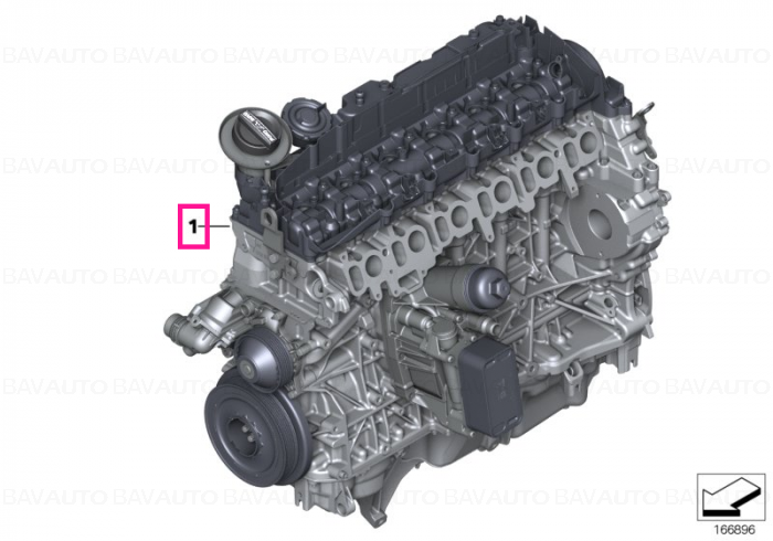 11002239385 - Exchange short engine N57D30B         - Original BMW