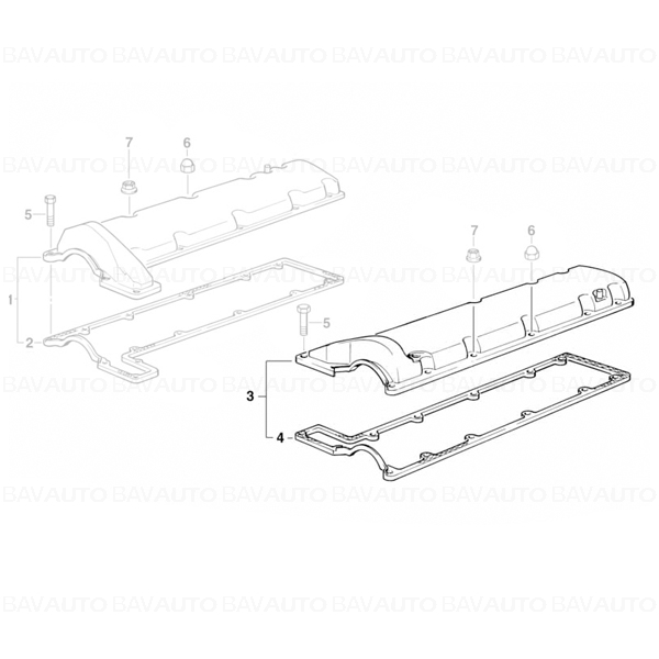 11121747261 - Capac chiulasa stanga - BMW Seria 7 E38, Seria 8 E31 | BavAUTO