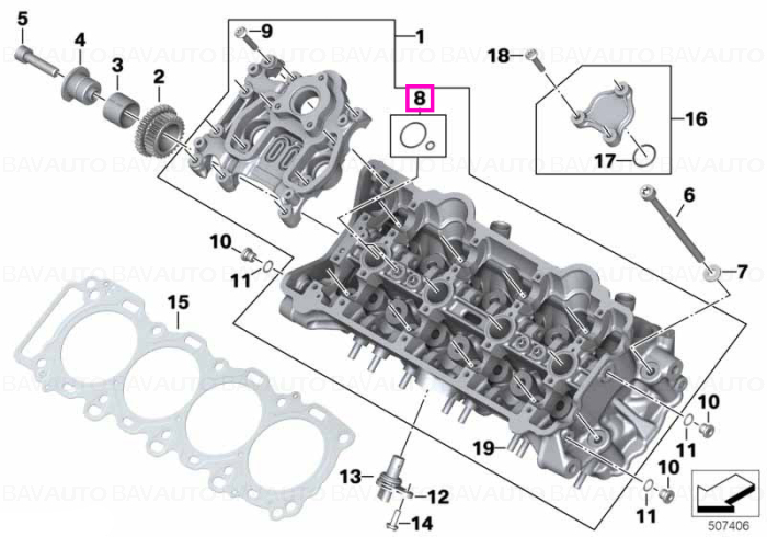 11127726964 - O-ring set - BMW Motorrad - K42, K46 - de la 01.09.2009 - Original BMW Motorrad Group - BavAUTO