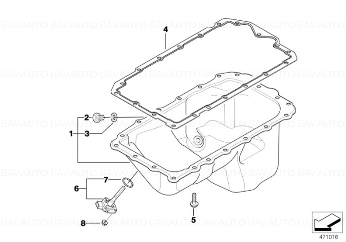 11137568566 - Baie ulei - BMW Seria 1 E81 E82 E87 E88, BMW Seria 3 E90 E91 E92 E93, BMW X1 E84, BMW Z4 E85 | BavAUTO