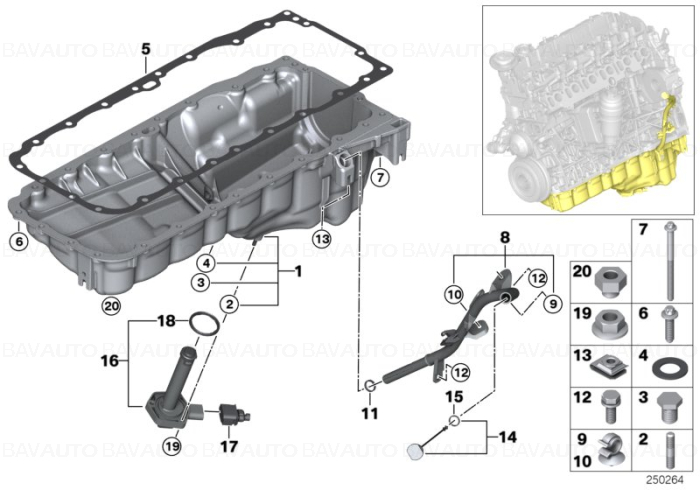 11138573880 - Baie ulei motor - BMW X5 E70 Lci, X6 E71 | BavAUTO