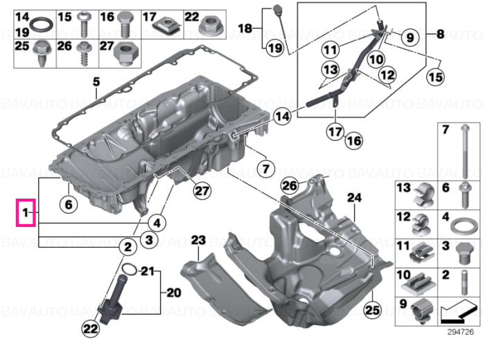 11138573881 - Oil pan  - Original BMW