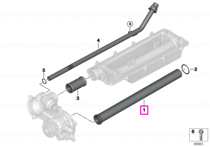 11141439975 - Conducta sist.racire - BMW - X5 E53, Seria 5 E60 - de la 01.07.2001 - Original BMW Group - BavAUTO