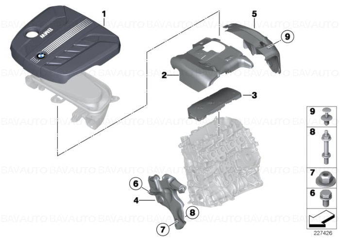 11148510475 - Capac acustic motor - BMW Seria 5 F07 F10 F11 | BavAUTO