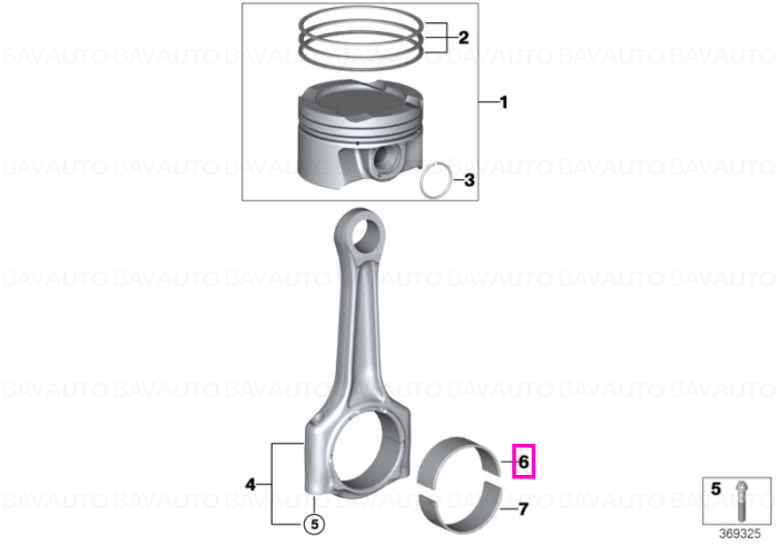11241034181 - Bearing shell (50,00mm(0)) - BMW - Original BMW Group - BavAUTO