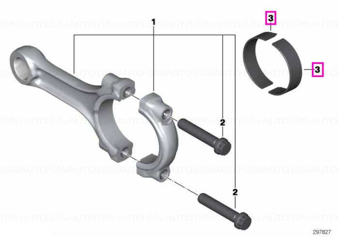 11248530271 - Connecting rod bearing, red - BMW Motorrad - K50, K51 - de la 01.09.2012 - Original BMW Motorrad Group - Bav…