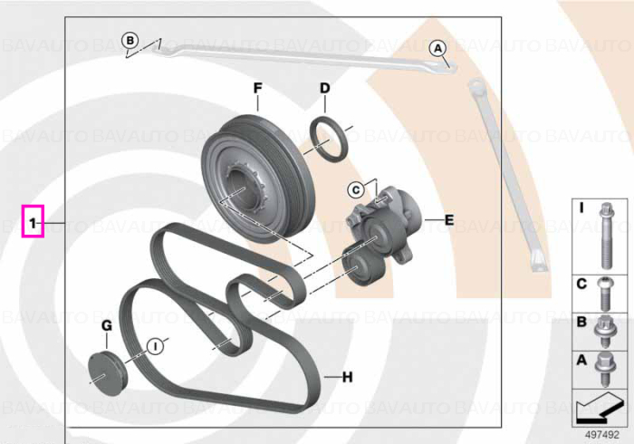 Set piese curea transmisie, Kit Value Parts - BMW Seria 1 F20 F21, Seria 4 F32 F33 F36