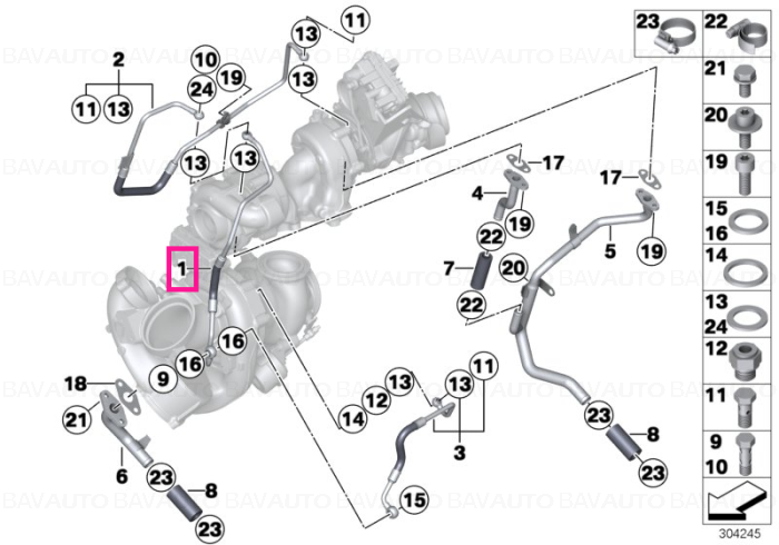 11428508029 - Oil pipe - Original BMW