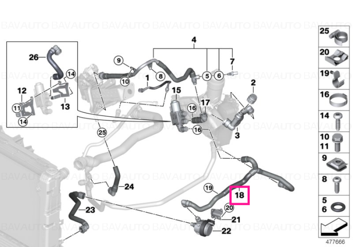 11538584143 - Hose, electric coolant pump-  - Original BMW