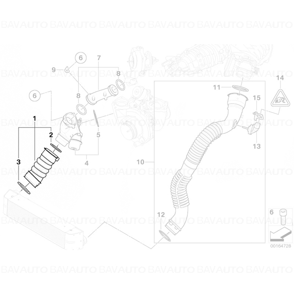 11617802754 - Conducta intercooler - BMW Seria 1 E81, E82, E87 - 123d | BavAUTO
