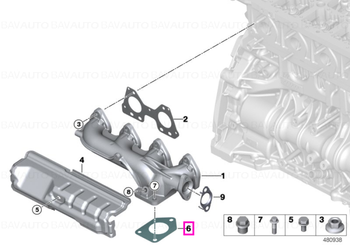 11628519884 - Inel etanșare - BMW - X1 E84, Seria 3 E90 LCI - de la 01.03.2010 - Original BMW Group - BavAUTO