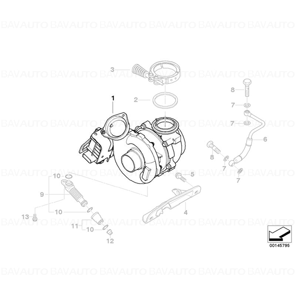 11652414328 -Turbina BMW remanufacturata BMW Seria 5 E60, E61; Seria 7 E65, E66 - 25d, 25xd, 30d, 30xd | Original BMW