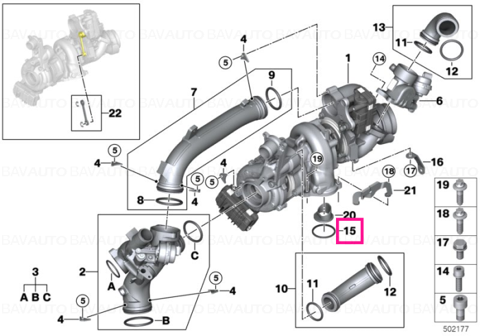 11658594655 - Exhaust manifold/turbocharger gasket  - Original BMW