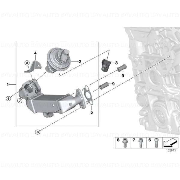 11717805189 - Racitor gaze EGR - BMW Seria 1 E81, E87, E88, Seria 3 E90, E91 | BavAUTO