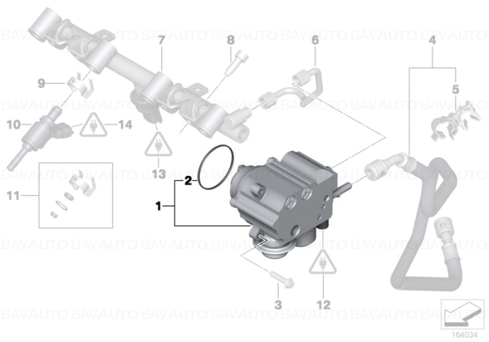 13517592429 - Pompa de inalta presiune - Mini Cooper S, R55, R56, R57, R58, R59, R60 | BavAUTO
