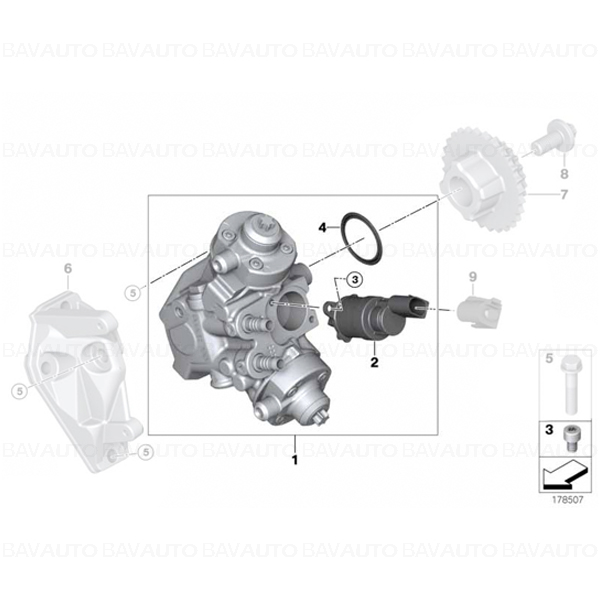 13518597823 - Pompa de inalta presiune - BMW Seria 5 F10, F11, Seria 7 F01, F02, X5 E70, F15, X6 E71, F16 - 50dX | BavAUTO