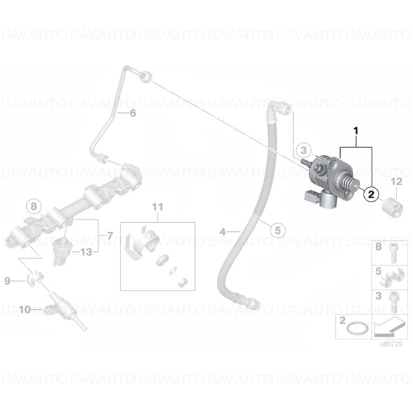 13518605103 - Pompa de inalta presiune - BMW Seria 1 F20, F21, Seria 3 F30, F31 | BavAUTO