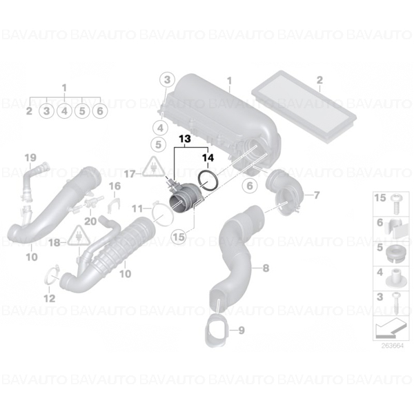 13627542418 - Debitmetru aer motor - Mini R55, R56, R57 | BavAUTO
