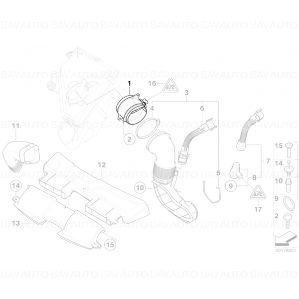 13627807020 - Debitmetru aer motor - BMW Seria 3 E90, E91, E92, E93 | BavAUTO