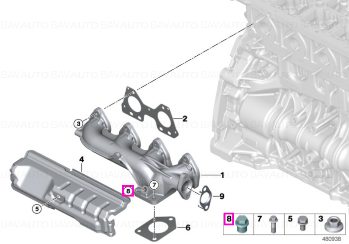 13627810310 - Dop șurub - BMW - Seria 5 E60 LCI, Seria 5 E61 LCI - de la 01.03.2007 - Original BMW Group - BavAUTO
