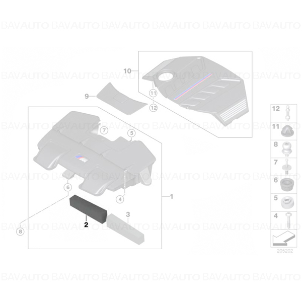 13717589641 - Filtru aer motor - BMW X5 E70, X6 E71 - dreapta | BavAUTO