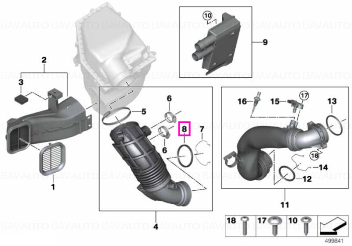 13719488138 - Preformed seal 65MM - BMW - X3 G01, X4 G02 - de la 02.09.2019 - Original BMW Group - BavAUTO