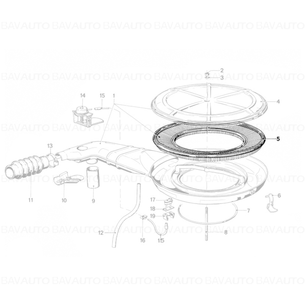 13721265005 - Filtru aer motor - BMW Seria 3 E21, Seria 5 E12, Seria 6 E24, Seria 7 E23 | BavAUTO