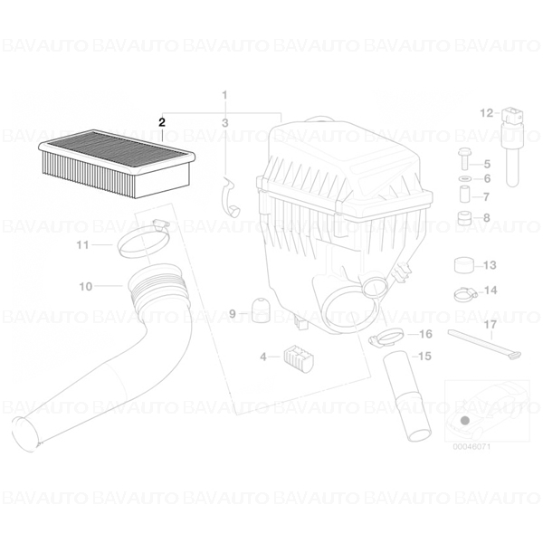 13721702908 - Filtru aer motor - BMW Seria 7 E38, X5 E53 | BavAUTO