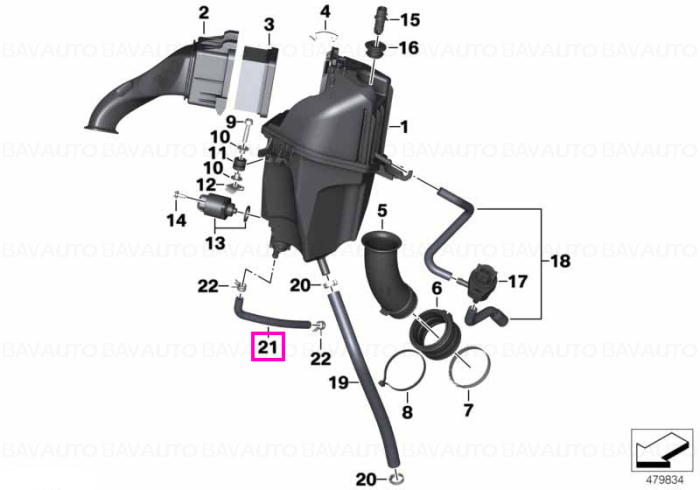 16138569874 - Set of hoses - BMW Motorrad - K02, K03 - de la 01.04.2016 - Original BMW Motorrad Group - BavAUTO
