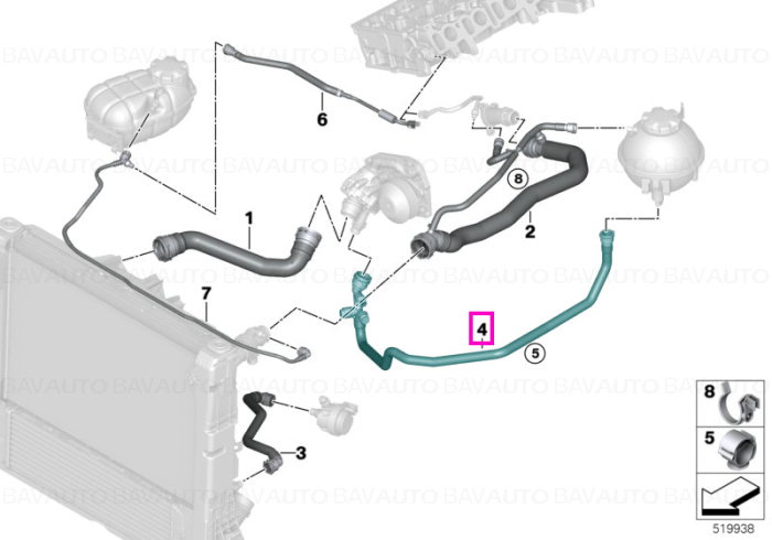 17128514071 - Coolant hose