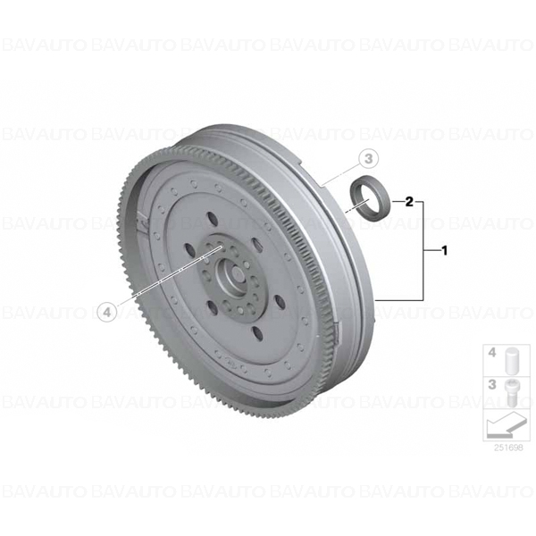 21207621180 - Volanta masa dubla - BMW Seria 1 F20, F21, Seria 3 F30, F31 | BavAUTO