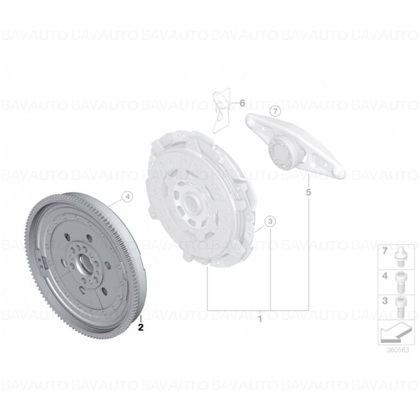 21212283829 - Volanta masa dubla - BMW Seria 2 F87 M2, Seria 3 F80 M3, Seria 4 F82, F83 M4 | BavAUTO