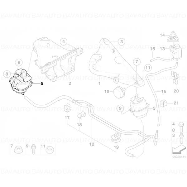 22116857520 - Tampon motor, dreapta - BMW X5 E70 F15, X6 E71 F16 - Original BMW