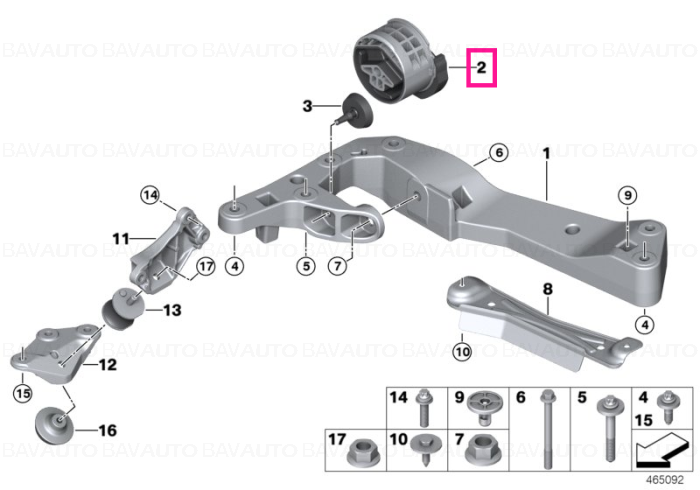 22326866514 - Gearbox mount - Original BMW