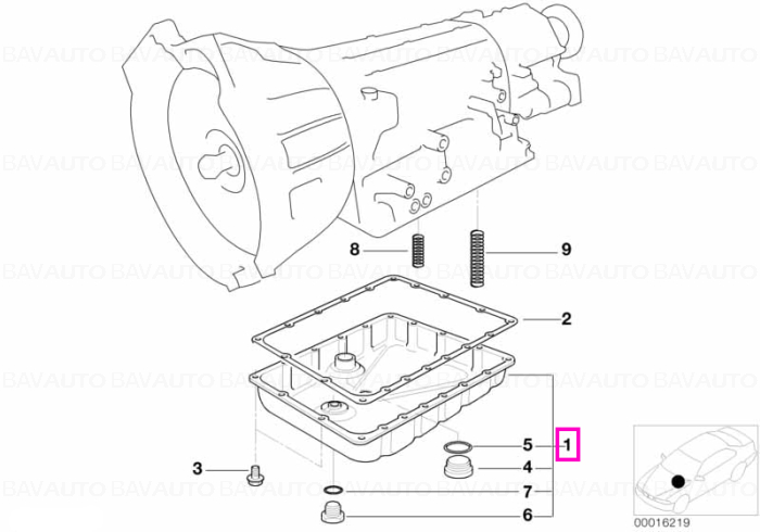 Baie de ulei cutie de viteze automata A5S300J - BMW Seria 3 E36, Seria 5 E34 E39