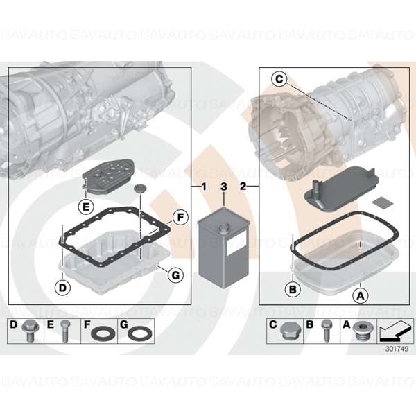 24152333824 - Filtru ulei cutie de viteze automata - BMW Seria 3 E46, X3 E83, Z3 E36 | BavAUTO