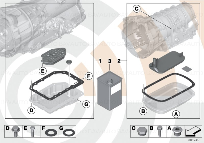 24152333825 - Set filtru ulei cutie de viteze automata - BMW Seria 3 E46, Seria 5 E39, X3 E83 - Value-Line | BavAUTO