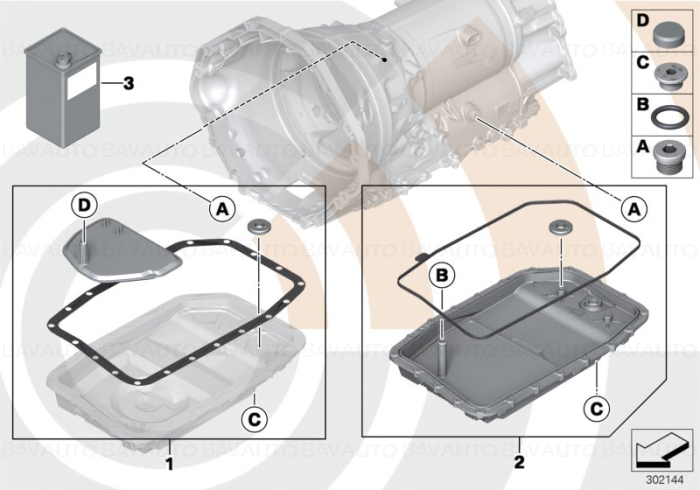 24152333899 - Filtru ulei cutie de viteze automata - BMW Seria 7 E65, X3 E83, X5 E53, X5 E70, X6 E71 | BavAUTO