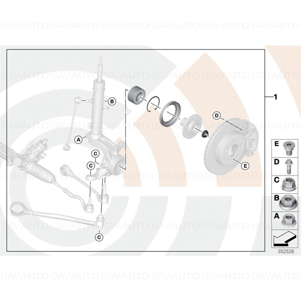 31222229524 - Kit reparatie rulment roata - BMW X3 E83 - fata | BavAUTO