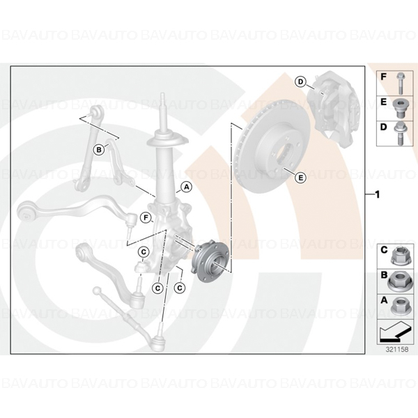 31222348053 - Kit reparatie rulment roata Value Line - BMW Seria 5 E60 E61 - fata | BavAUTO
