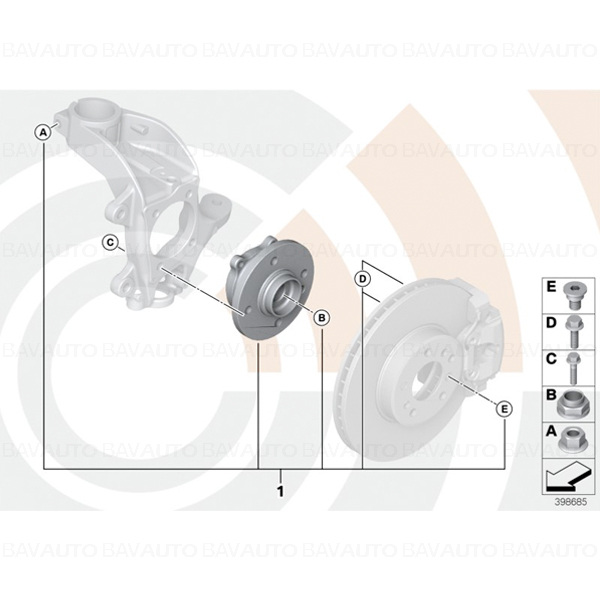 31222444419 - Kit reparatie rulment roata Value Line - Mini R60, R61 - fata | BavAUTO