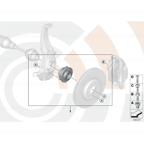 31222450656 - Kit reparatie rulment roata Value Line - BMW Seria 5 F07, F10, F11, Seria 6 F06, F12, F13 - fata | BavAUTO
