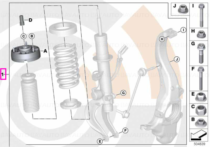 Set flansa amortizor suspensie, stanga sau dreapta, Kit ValueLine - BMW X5 F15, X6 F16