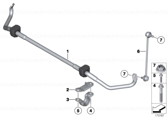 31356798565 - Bara stabilizatoare fata cu bucse - BMW | BavAUTO