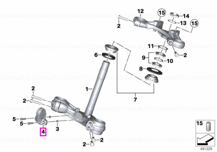 31428538055 - Consolă far - BMW Motorrad - K21, K22 - de la 01.09.2013 - Original BMW Motorrad Group - BavAUTO