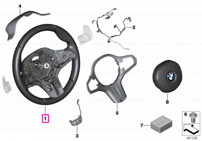 Volan M, piele - BMW X5 G05, X5L G18, X6 G06, X7 G07
